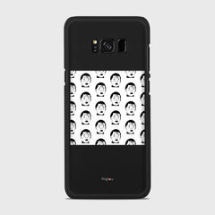 SILHOUETTE ALIENS Samsung Galaxy S8 case - thin fit matte black (D170)