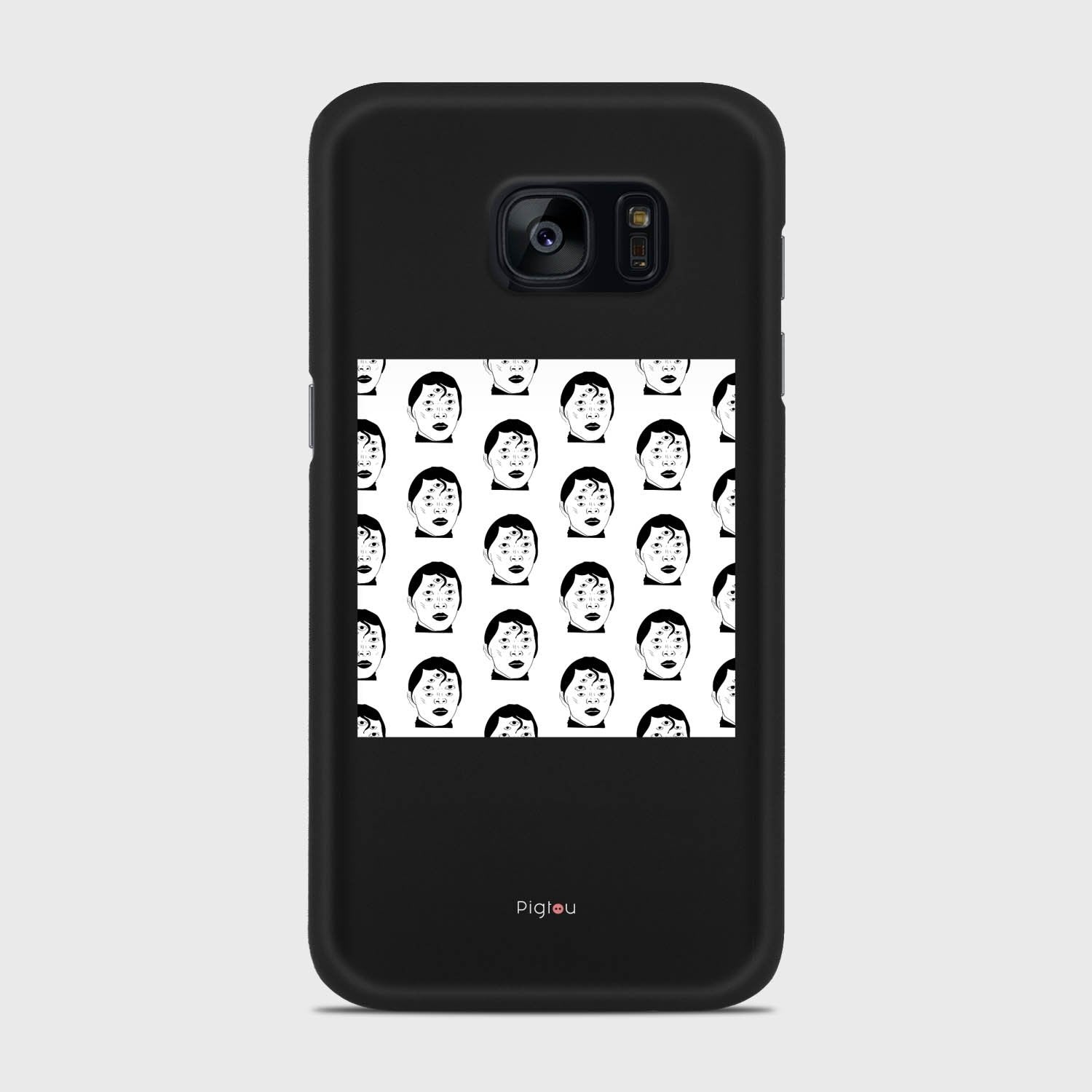 SILHOUETTE ALIENS Samsung Galaxy S7 case - thin fit matte black (D170)