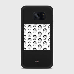 SILHOUETTE ALIENS Samsung Galaxy S7 case - thin fit matte black (D170)