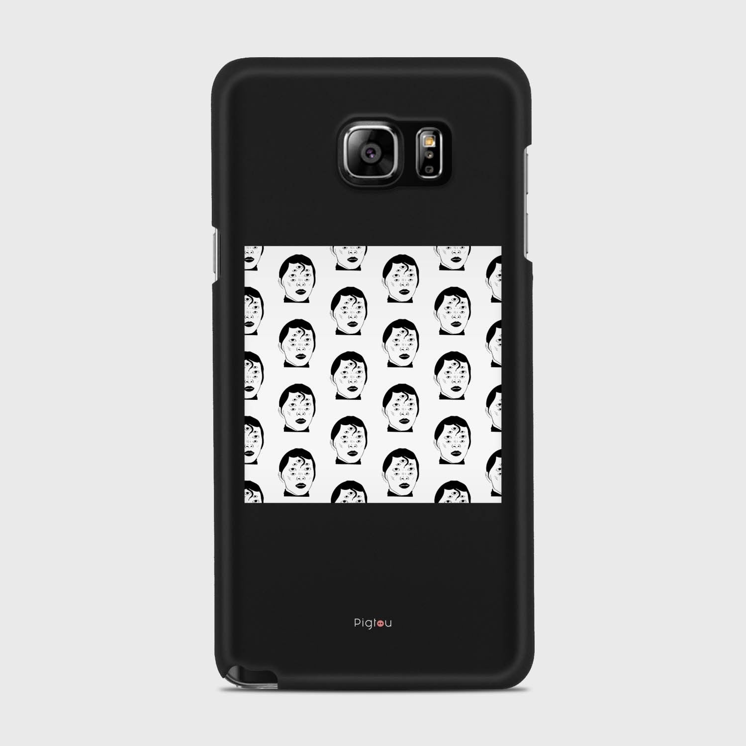 SILHOUETTE ALIENS Samsung Galaxy Note 5 case - thin fit matte black (D170)