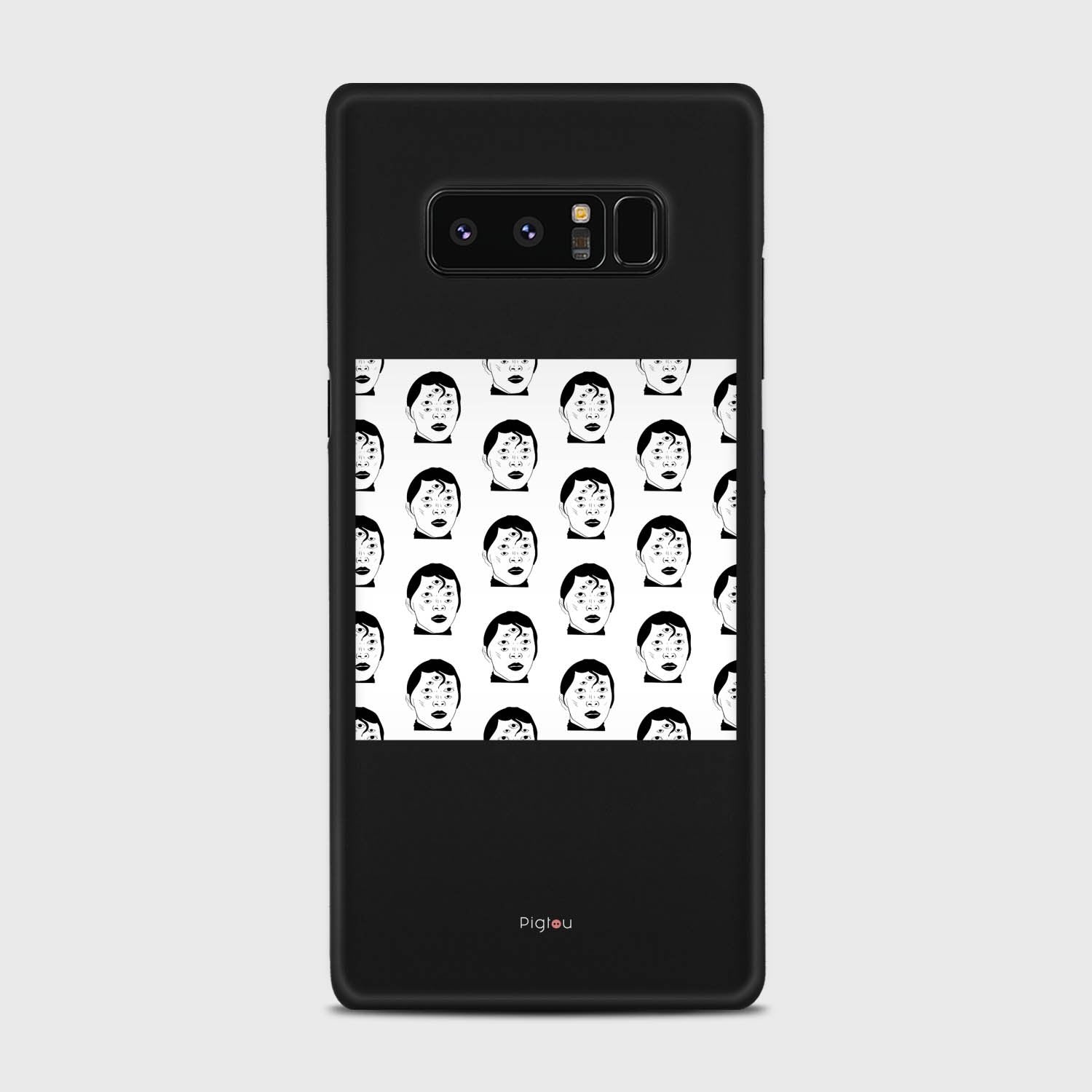 SILHOUETTE ALIENS Samsung Galaxy Note 8 case - thin fit matte black (D170)