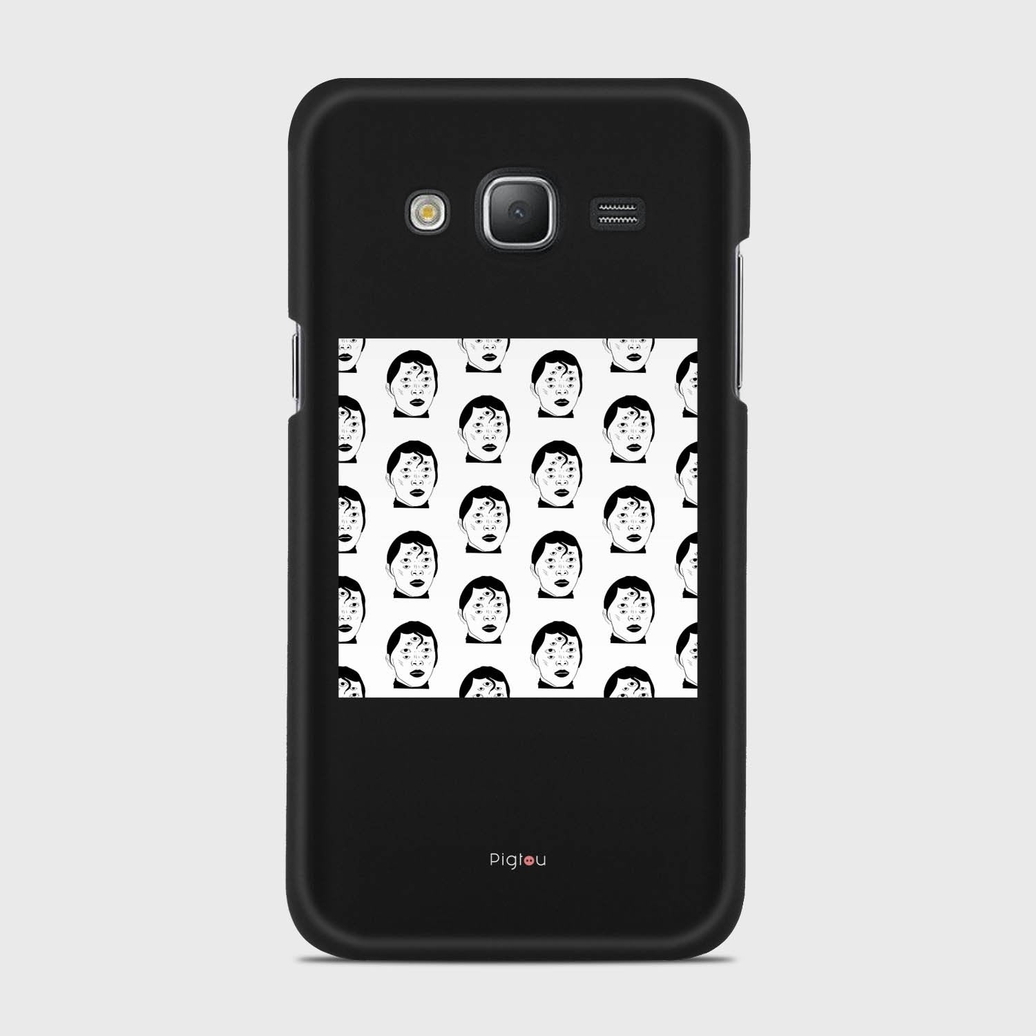 SILHOUETTE ALIENS Samsung Galaxy J5 (2015) case - thin fit matte black (D170)