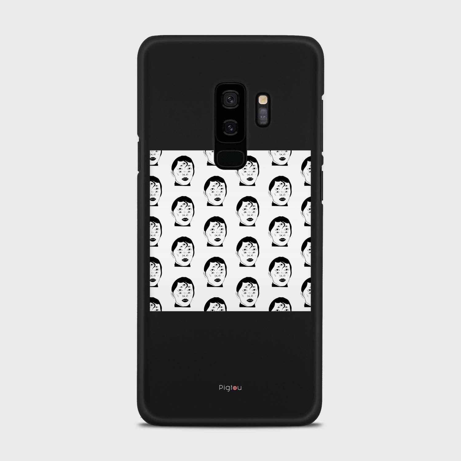SILHOUETTE ALIENS Samsung Galaxy S9 Plus case - thin fit matte black (D170)