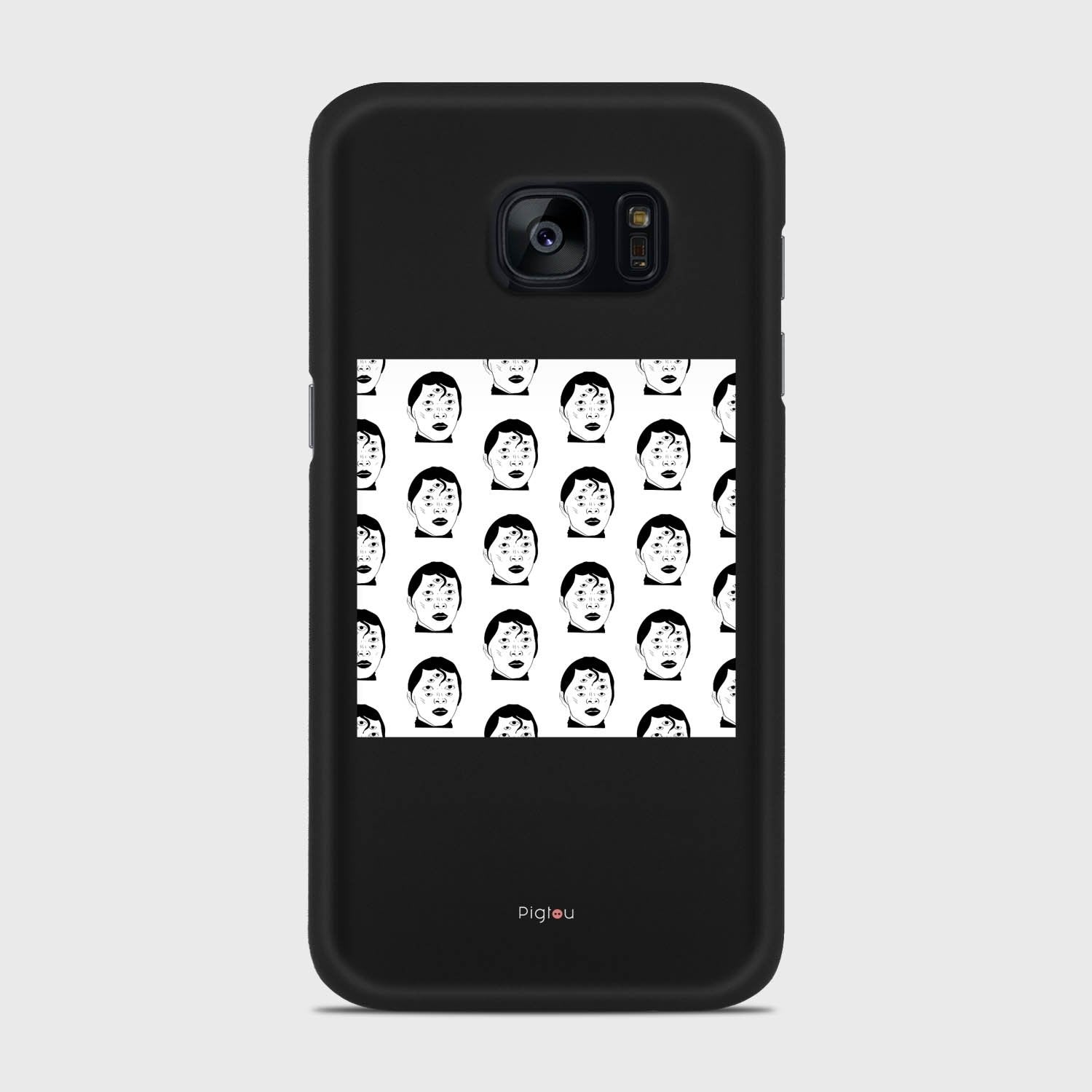SILHOUETTE ALIENS Samsung Galaxy S7 Edge case - thin fit matte black (D170)