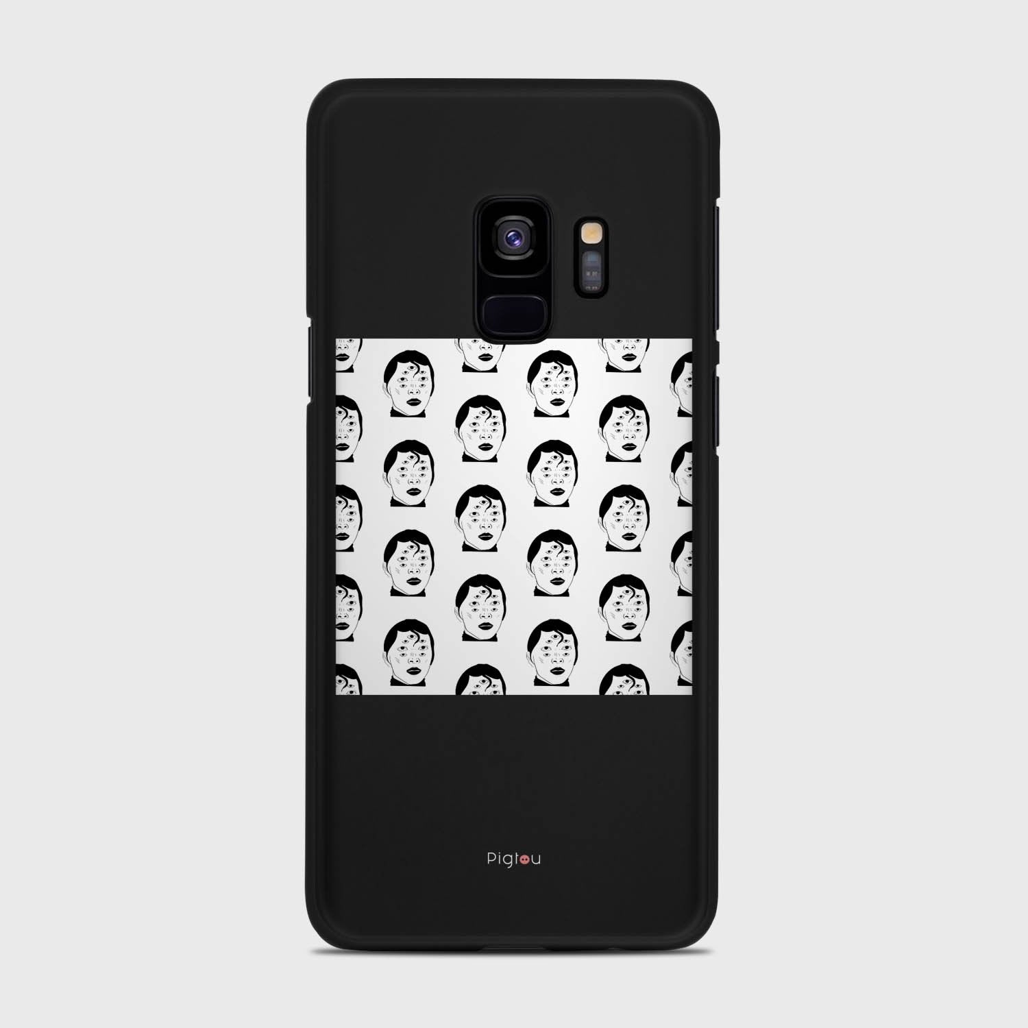 SILHOUETTE ALIENS Samsung Galaxy S9 case - thin fit matte black (D170)