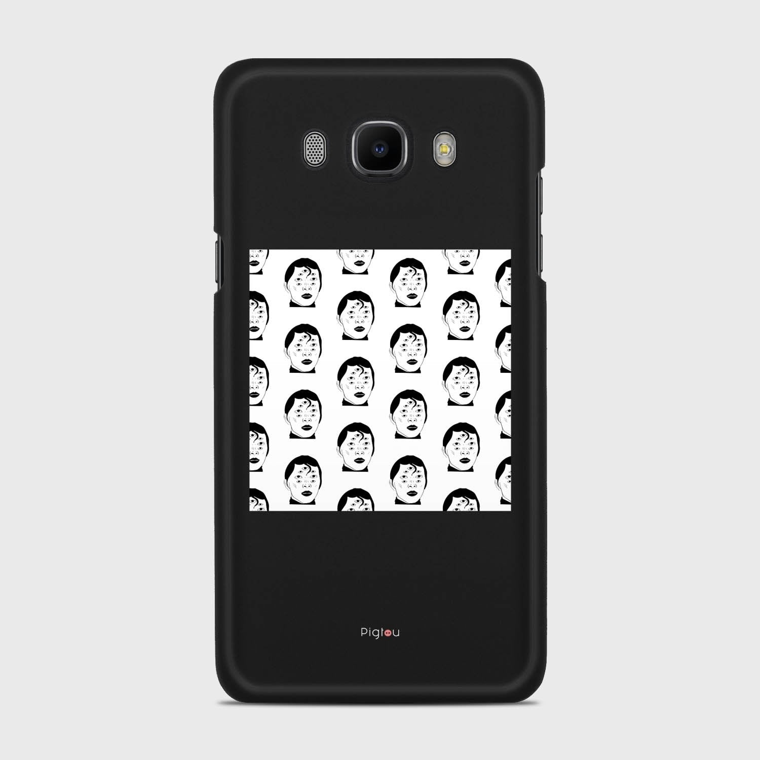 SILHOUETTE ALIENS Samsung Galaxy J7 (2016) case - thin fit matte black (D170)