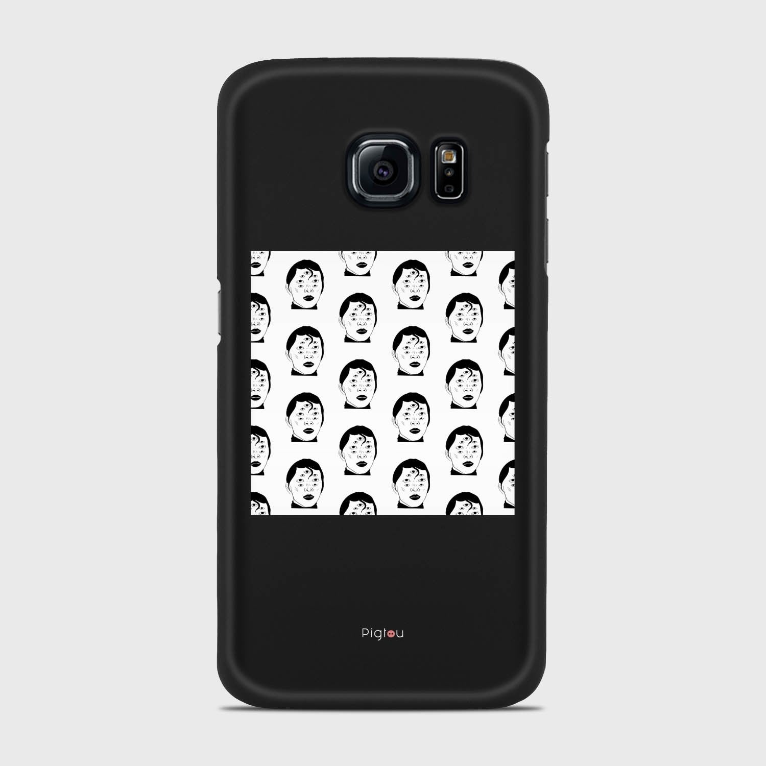 SILHOUETTE ALIENS Samsung Galaxy S6 Edge case - thin fit matte black (D170)