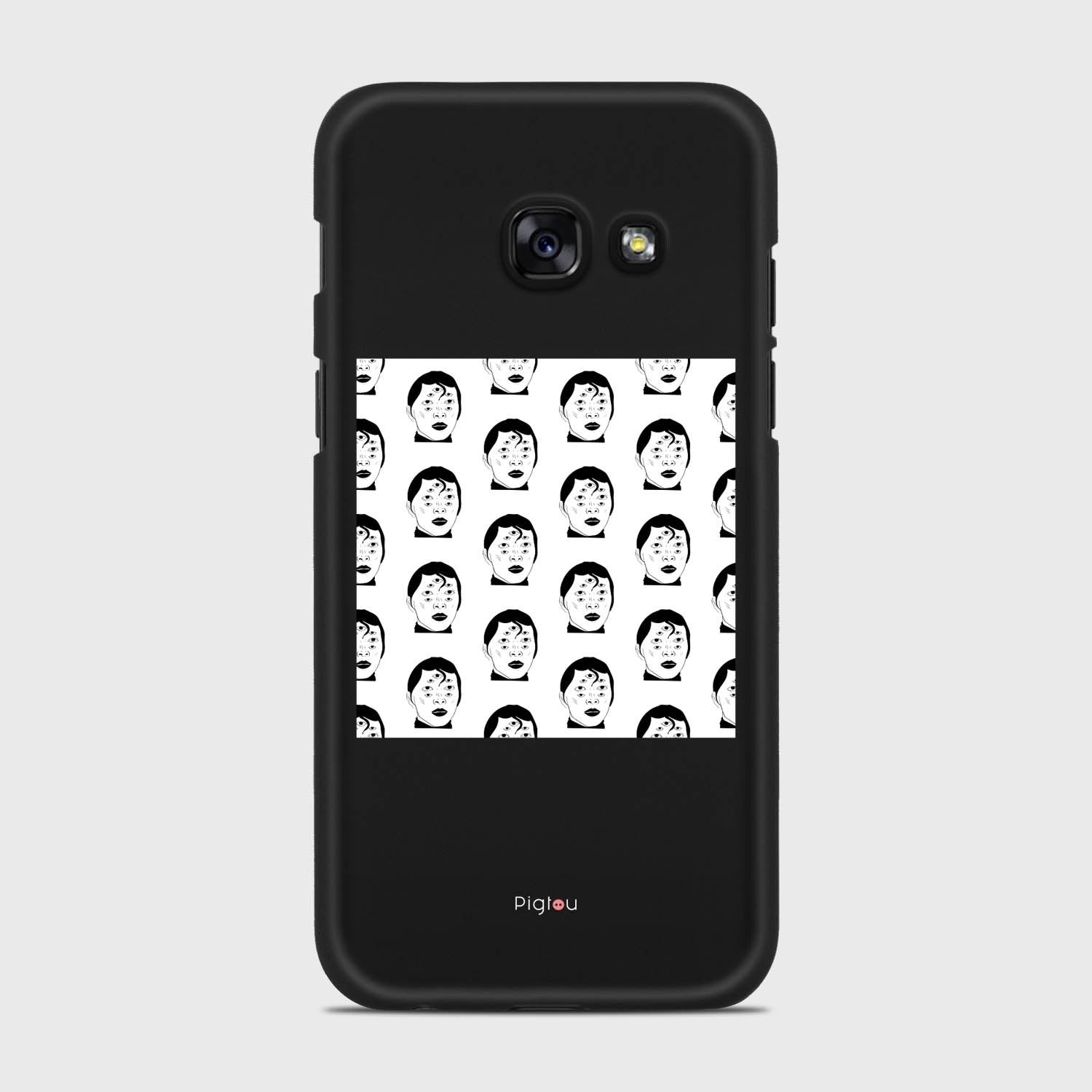 SILHOUETTE ALIENS Samsung Galaxy A3 (2017) case - thin fit matte black (D170)