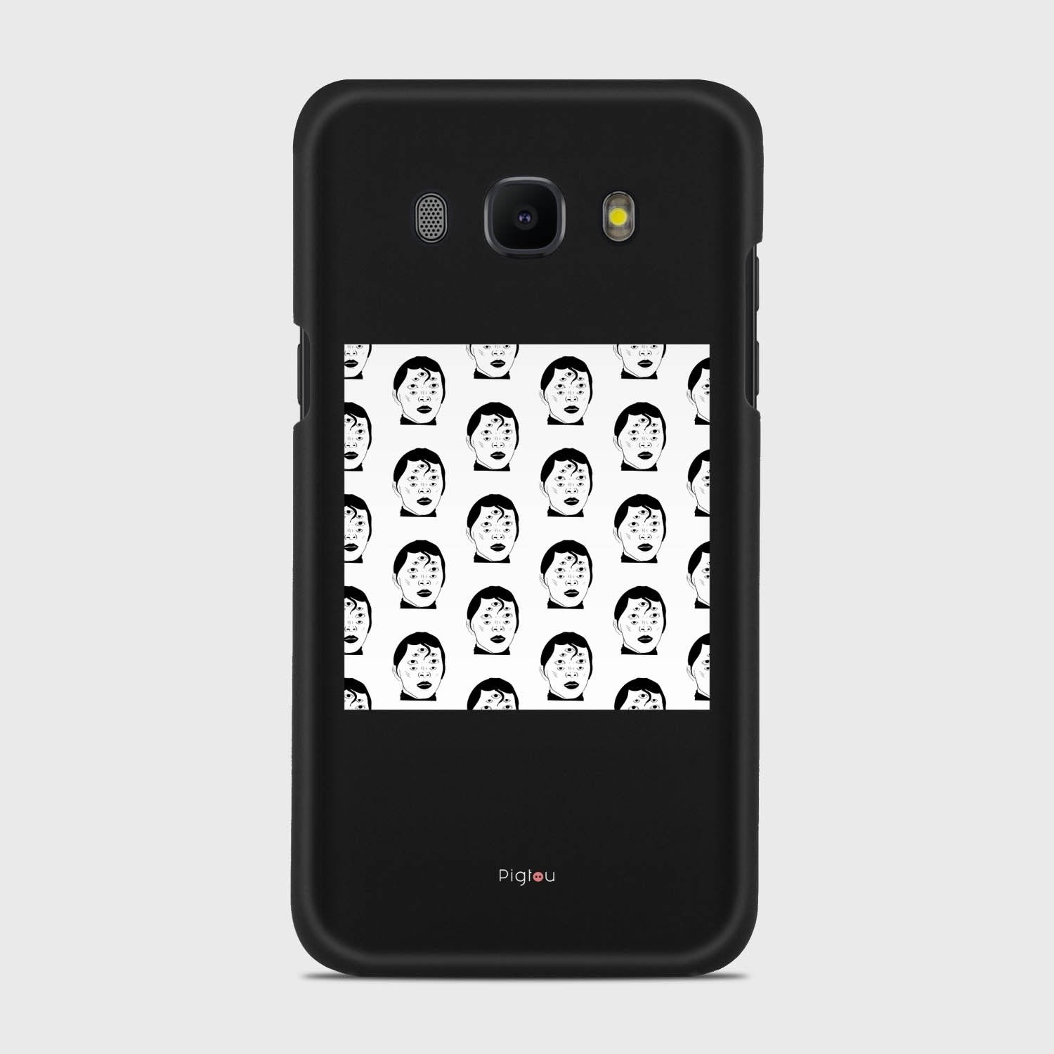 SILHOUETTE ALIENS Samsung Galaxy J5 (2016) case - thin fit matte black (D170)