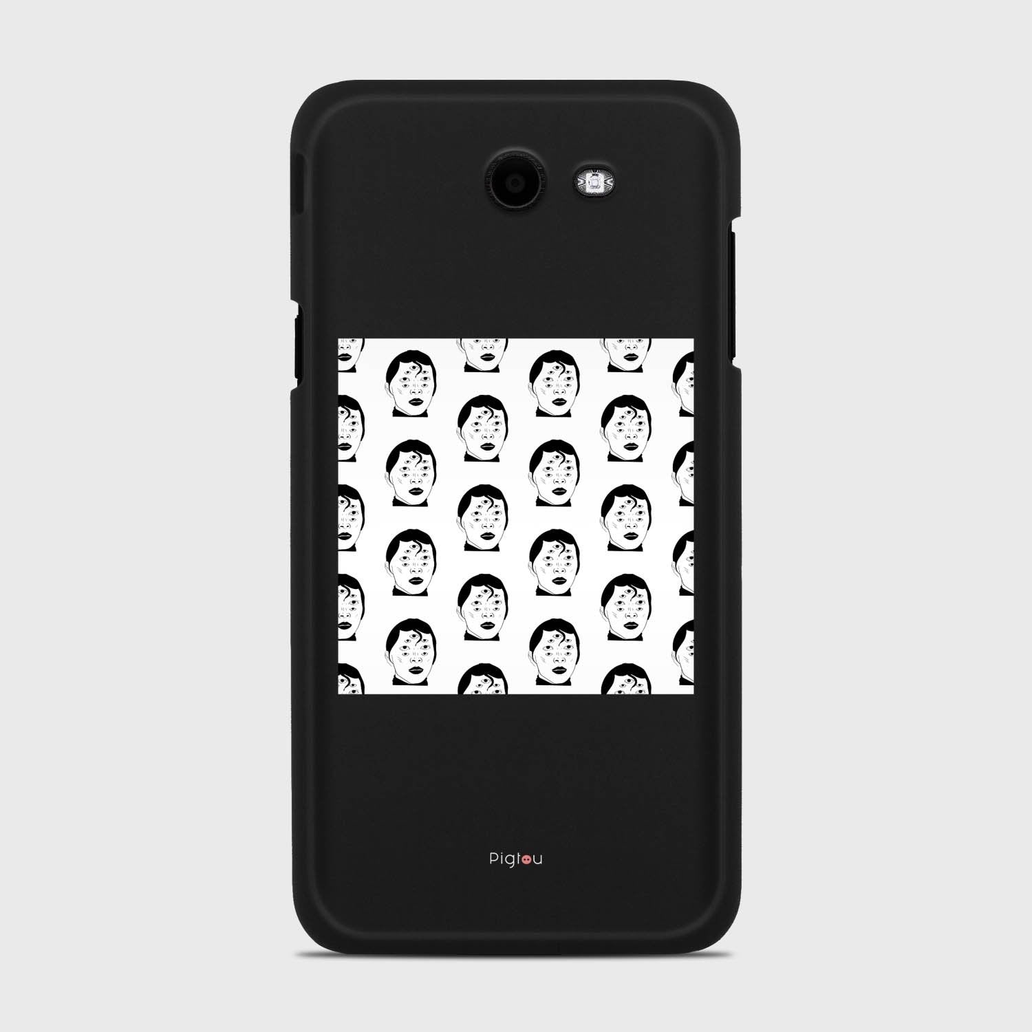 SILHOUETTE ALIENS Samsung Galaxy J7 (2017) Verizon case - thin fit matte black (D170)