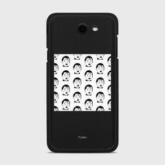 SILHOUETTE ALIENS Samsung Galaxy J7 (2017) Verizon case - thin fit matte black (D170)