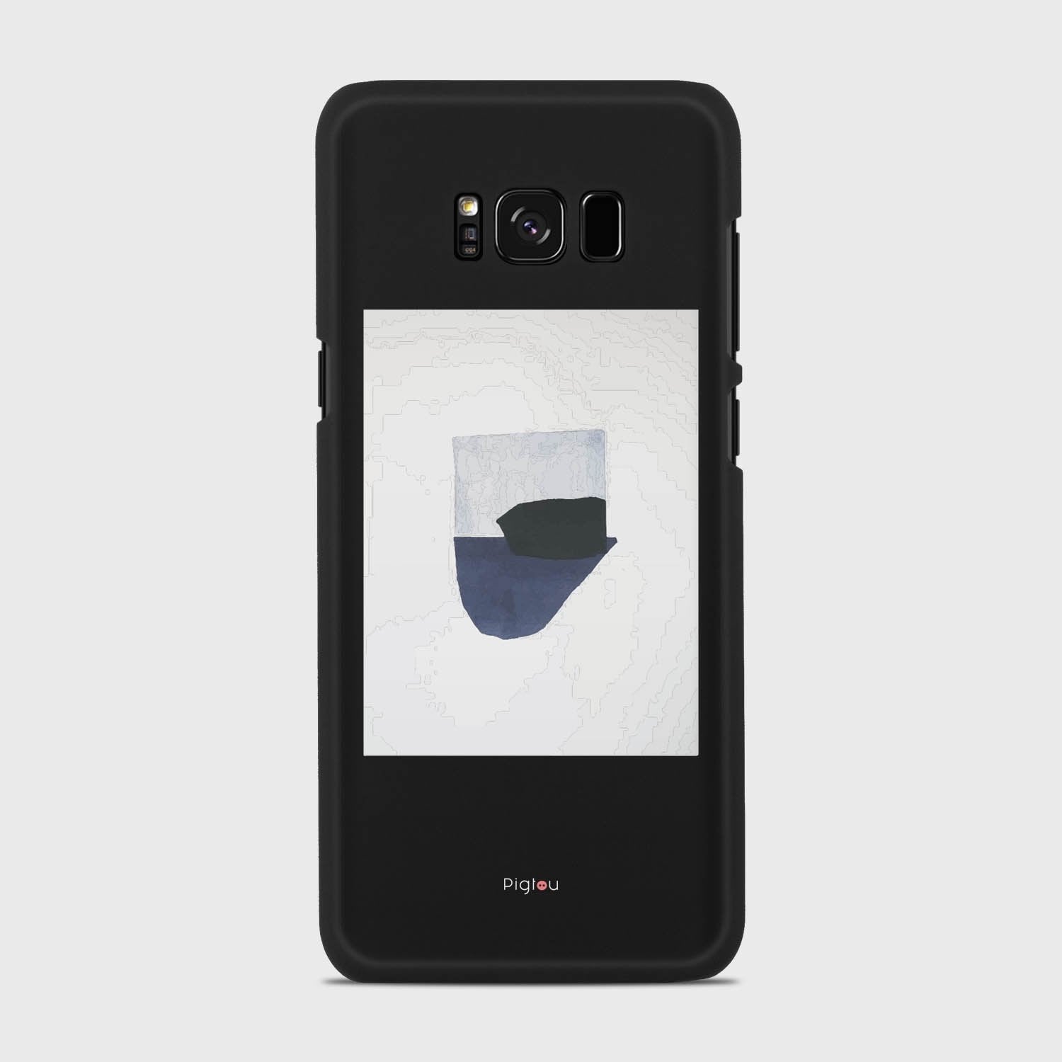 SILHOUETTE NAVY Samsung Galaxy S8 case - thin fit matte black (D173)