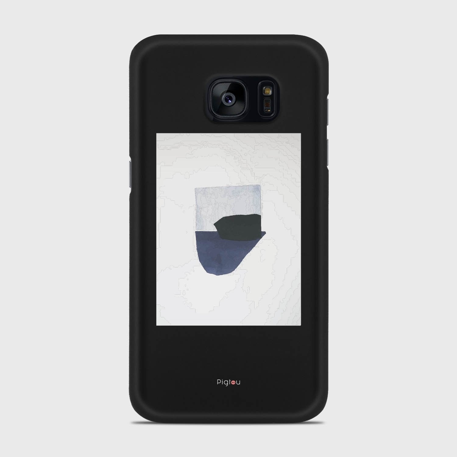 SILHOUETTE NAVY Samsung Galaxy S7 Edge case - thin fit matte black (D173)