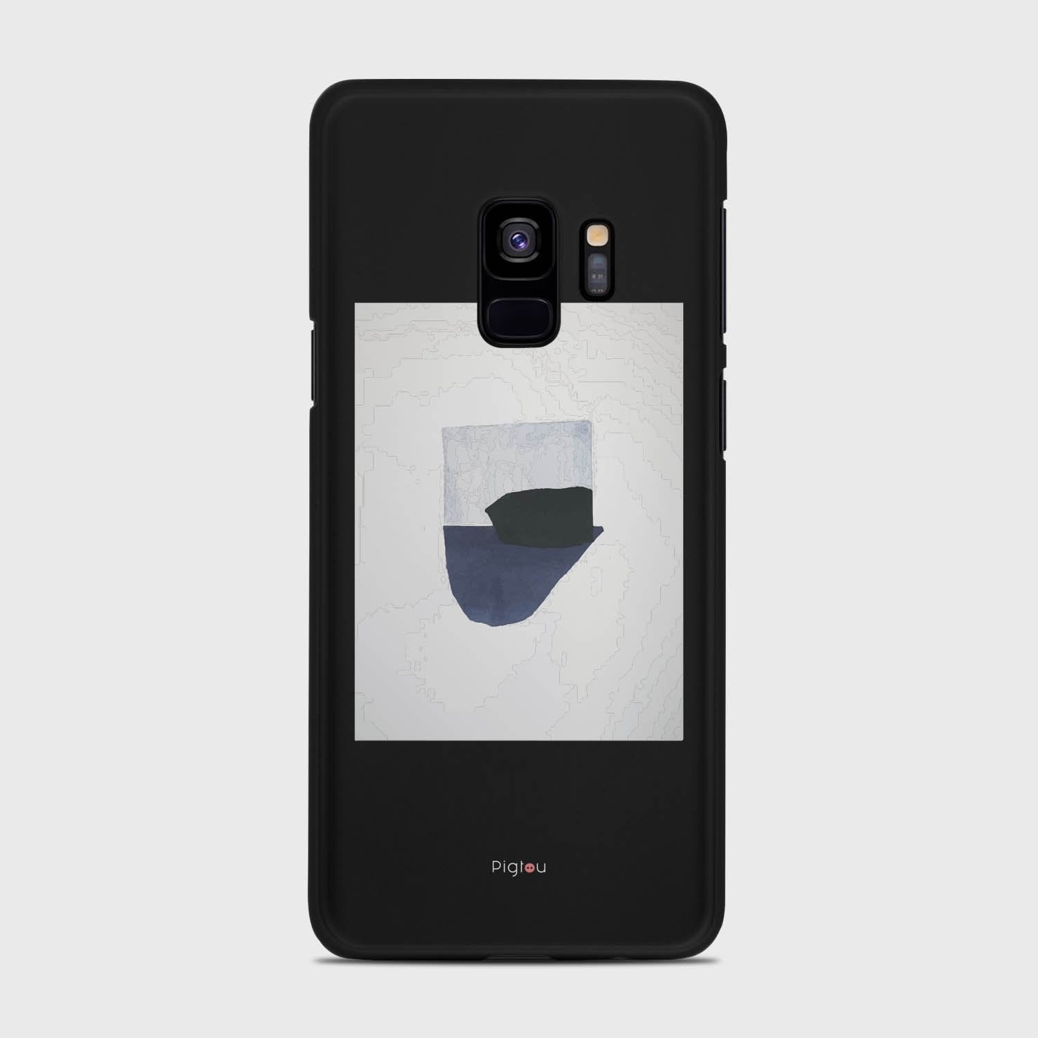 SILHOUETTE NAVY Samsung Galaxy S9 case - thin fit matte black (D173)