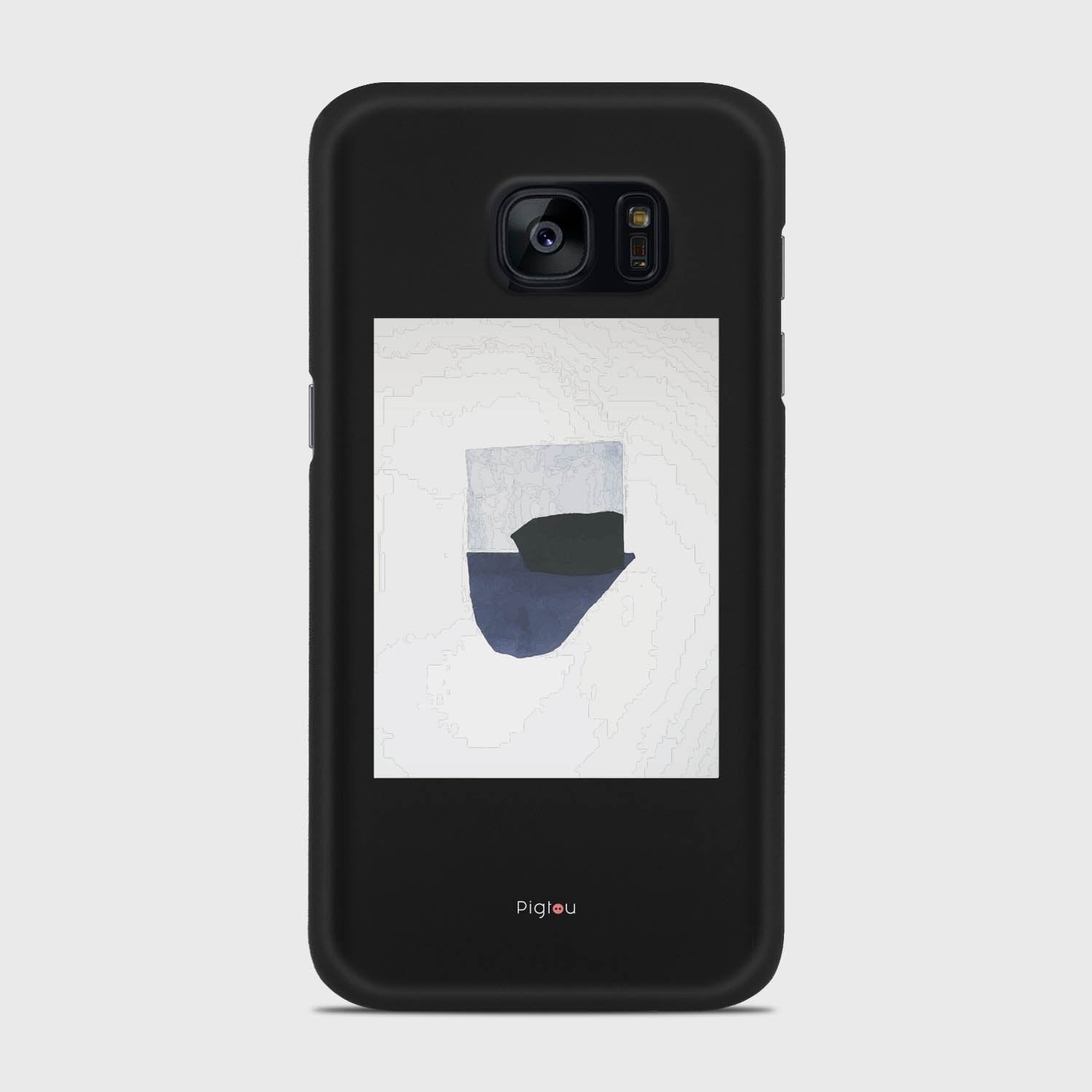 SILHOUETTE NAVY Samsung Galaxy S7 case - thin fit matte black (D173)