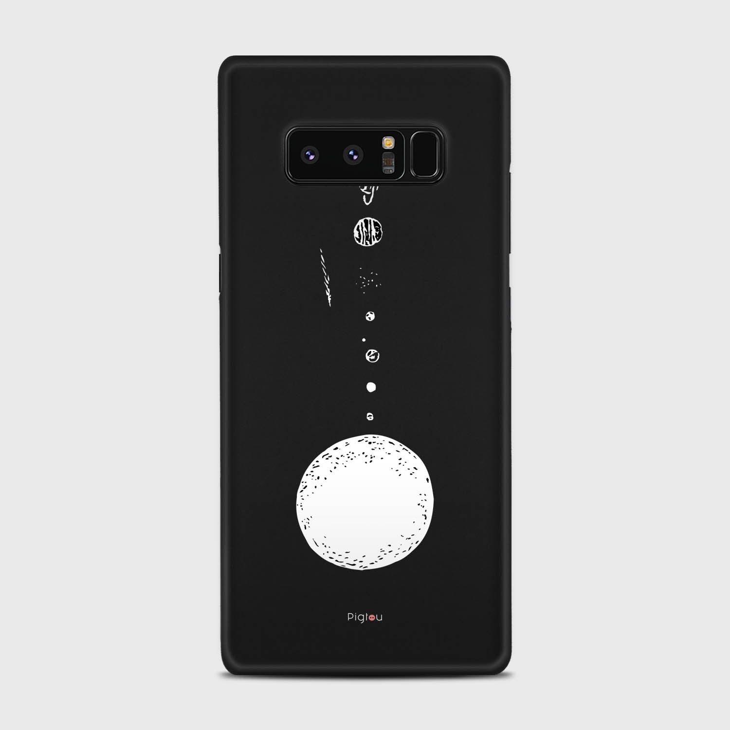 SOLAR SYSTEM Samsung Galaxy Note 8 case - thin fit matte black (D73)