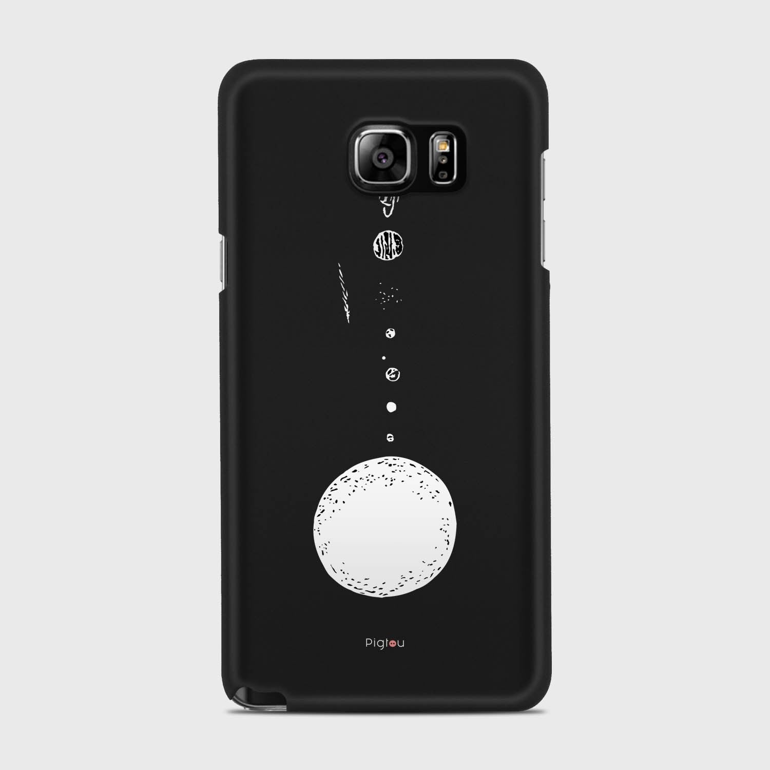 SOLAR SYSTEM Samsung Galaxy Note 5 case - thin fit matte black (D73)