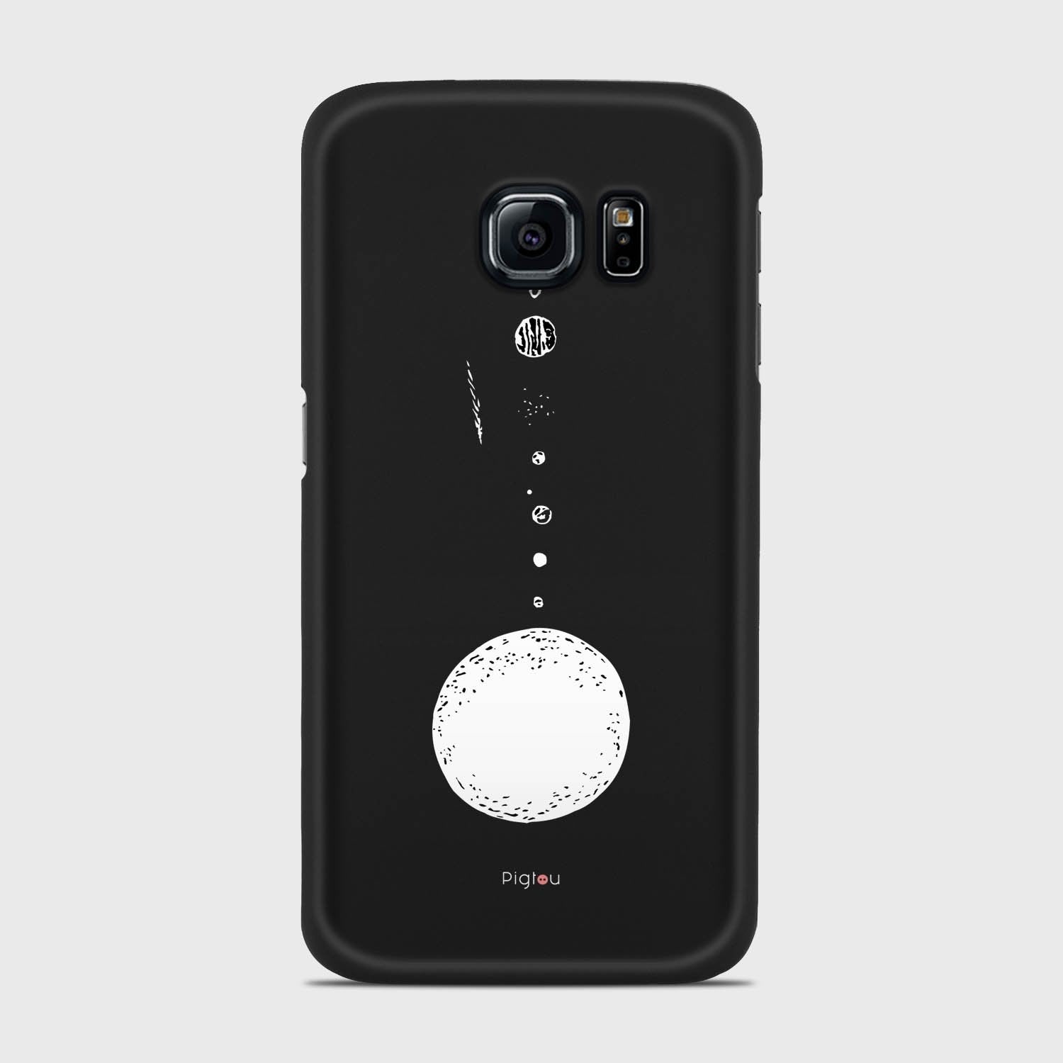 SOLAR SYSTEM Samsung Galaxy S6 Edge case - thin fit matte black (D73)