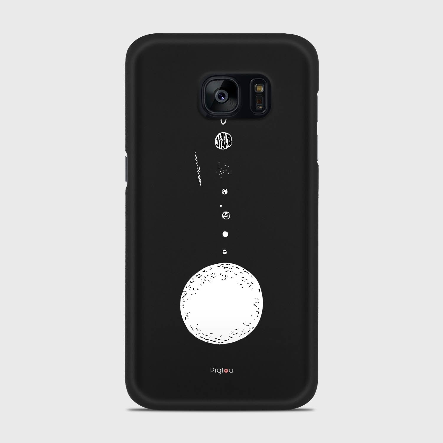 SOLAR SYSTEM Samsung Galaxy S7 Edge case - thin fit matte black (D73)