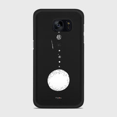 SOLAR SYSTEM Samsung Galaxy S7 Edge case - thin fit matte black (D73)