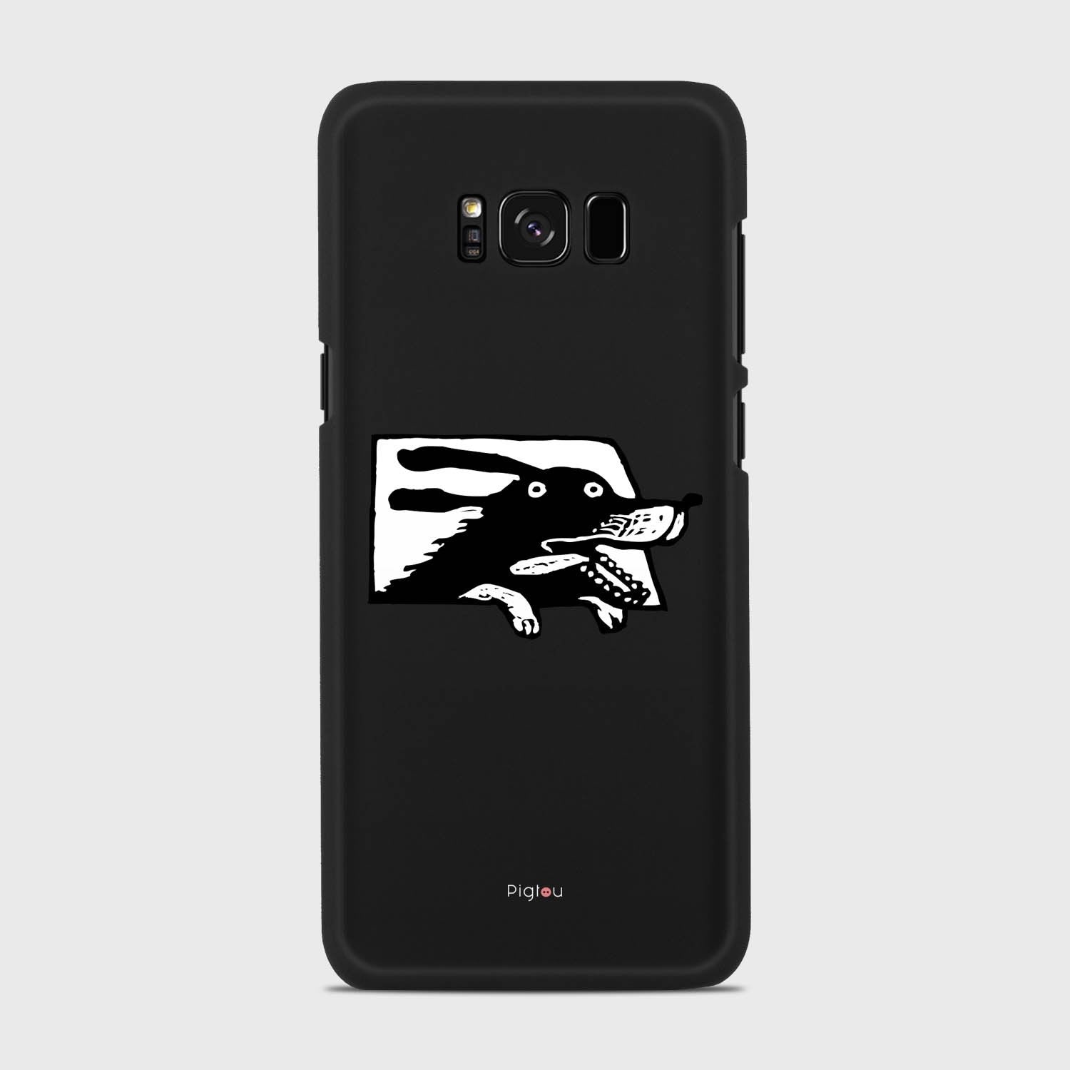 DOG IN A CAR Samsung Galaxy S8 case - thin fit matte black (D74)