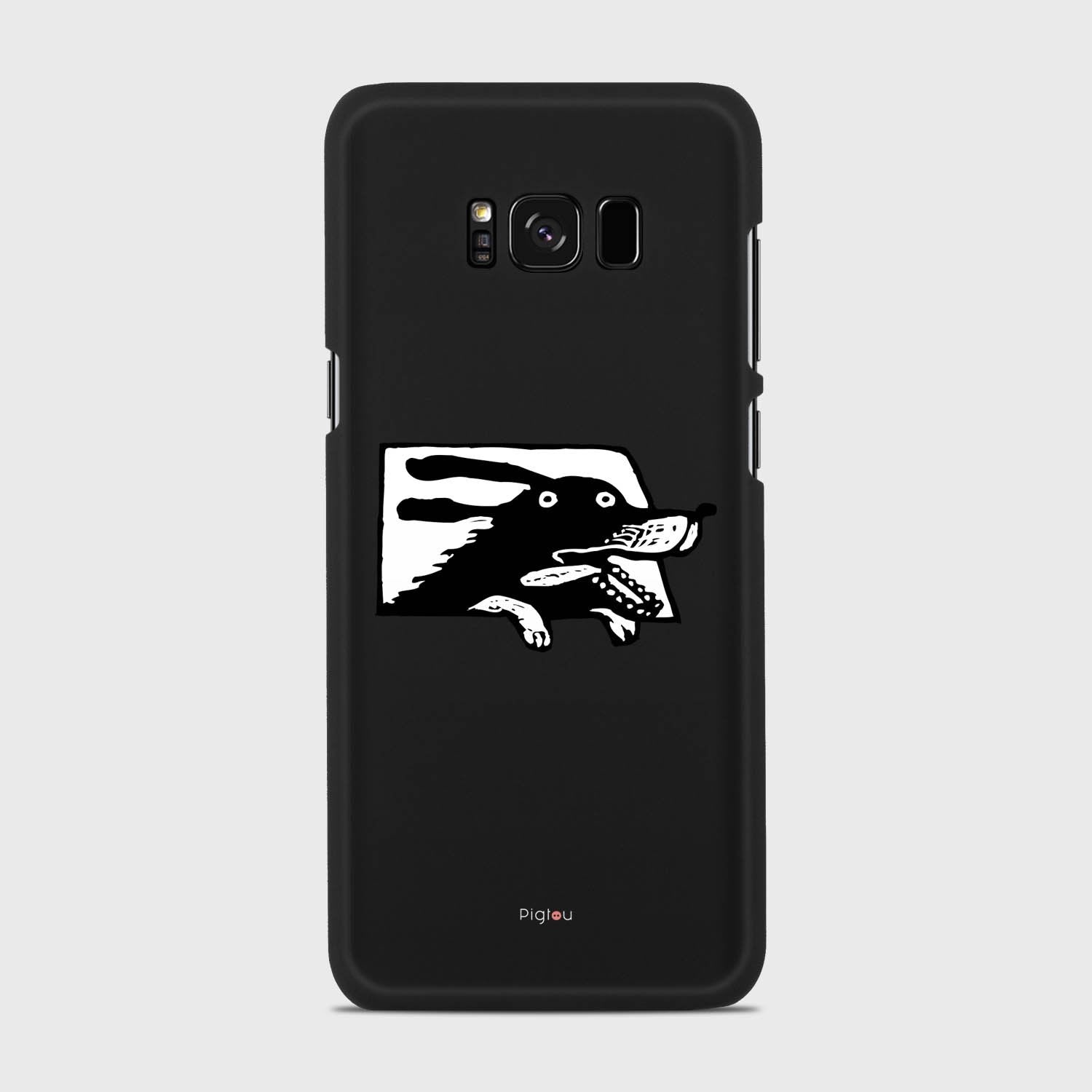 DOG IN A CAR Samsung Galaxy S8 Plus case - thin fit matte black (D74)