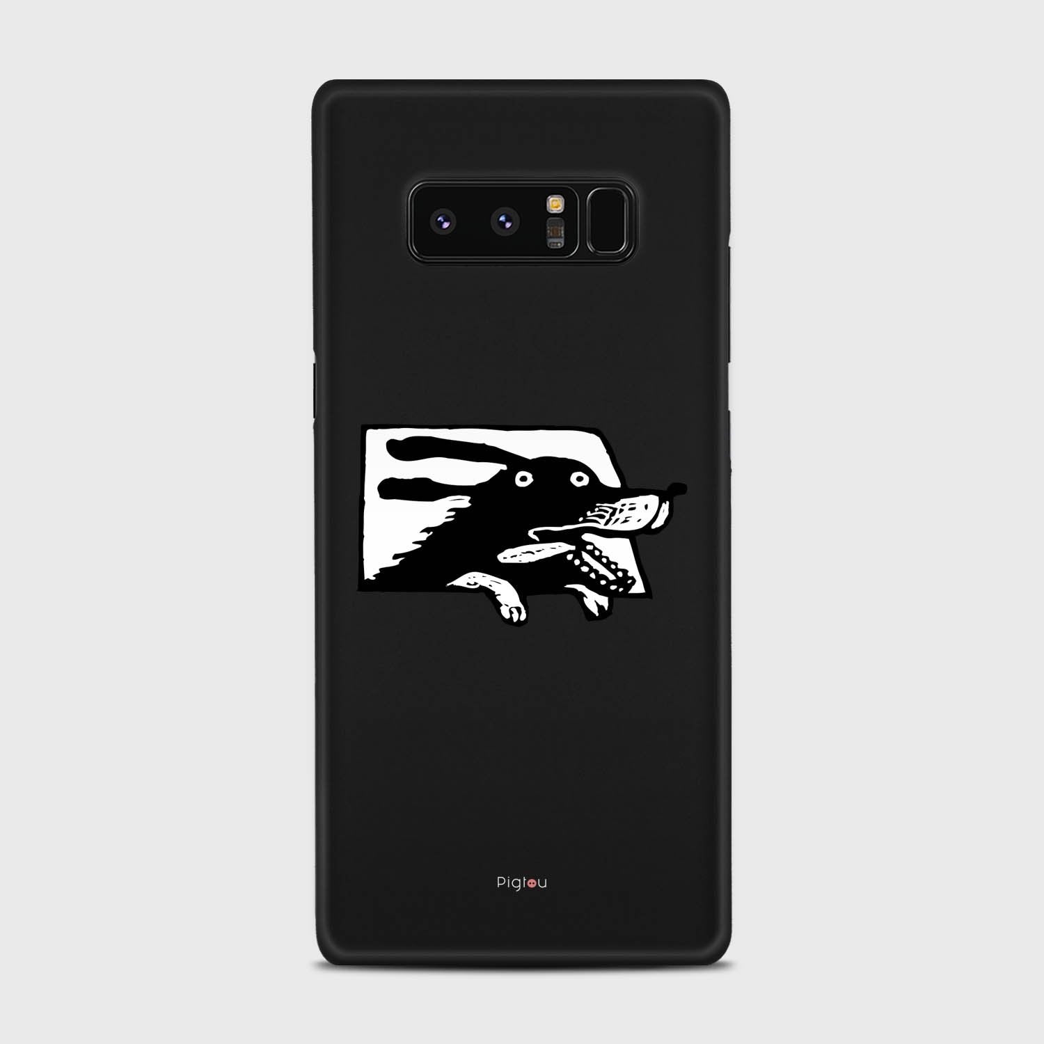 DOG IN A CAR Samsung Galaxy Note 8 case - thin fit matte black (D74)