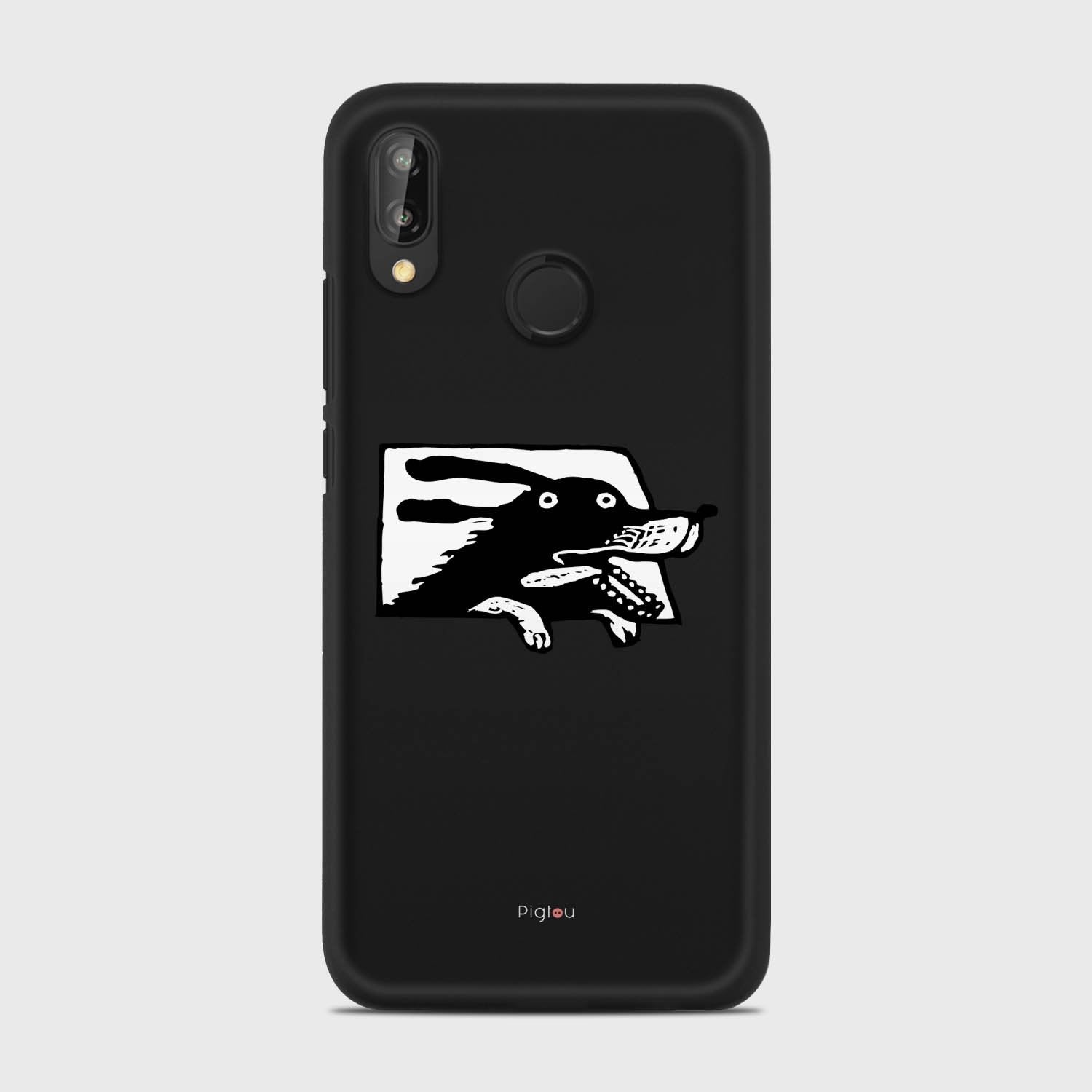 DOG IN A CAR Huawei P20 Lite case - thin fit matte black (D74)