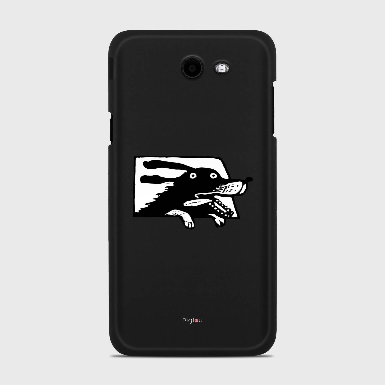 DOG IN A CAR Samsung Galaxy J7 (2017) Verizon case - thin fit matte black (D74)