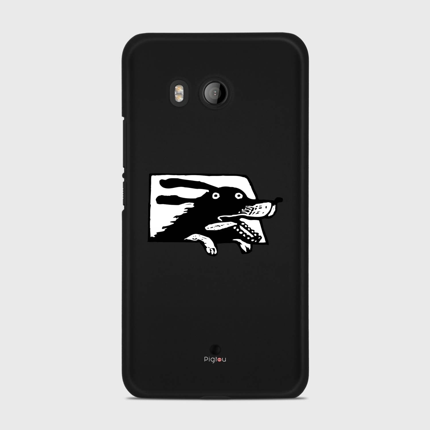 DOG IN A CAR HTC U11 case - thin fit matte black (D74)