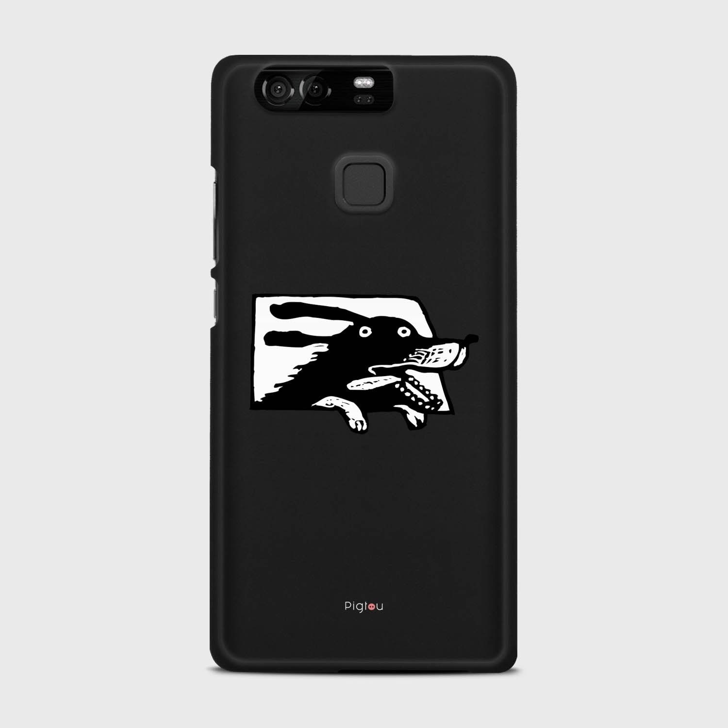DOG IN A CAR Huawei P9 case - thin fit matte black (D74)