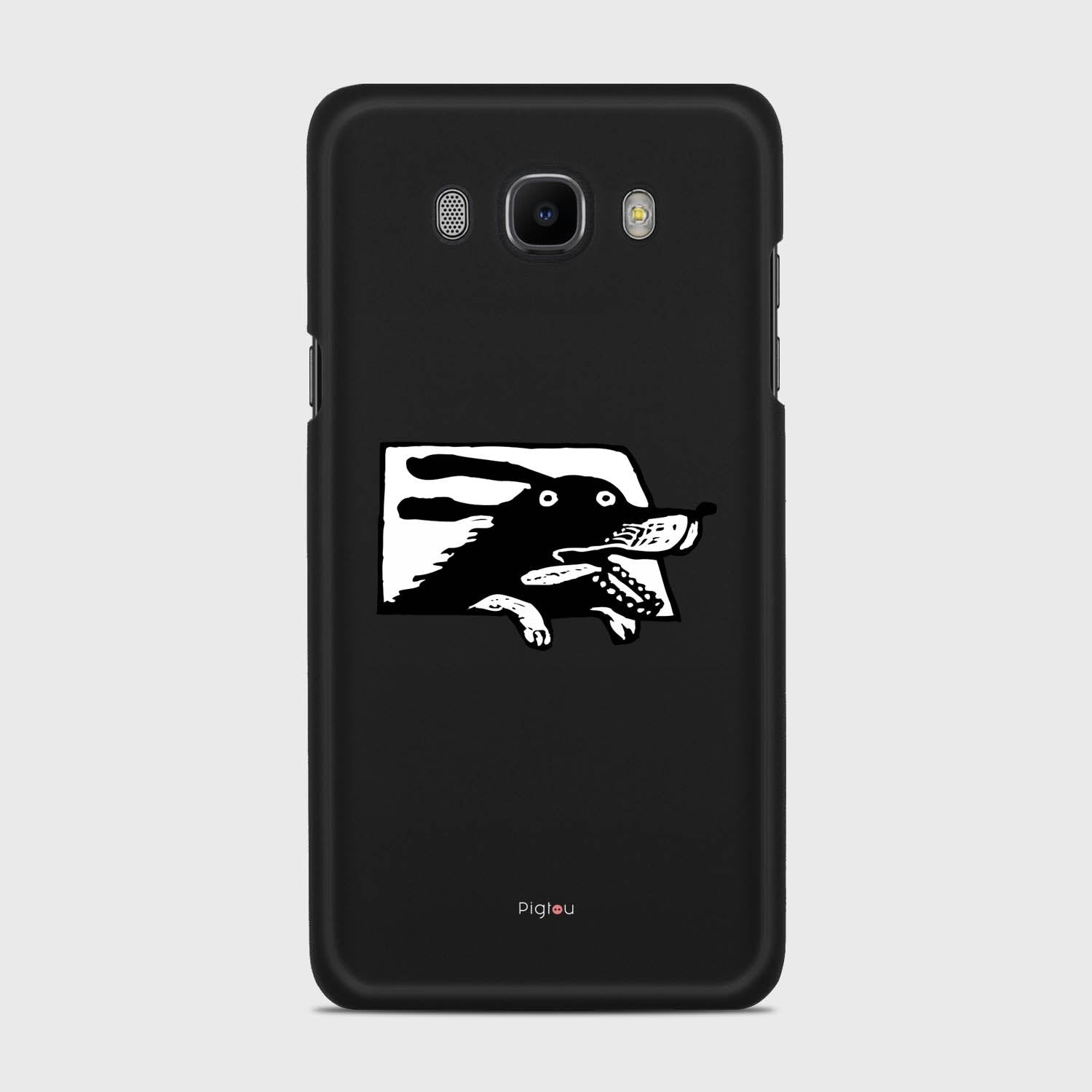 DOG IN A CAR Samsung Galaxy J7 (2016) case - thin fit matte black (D74)
