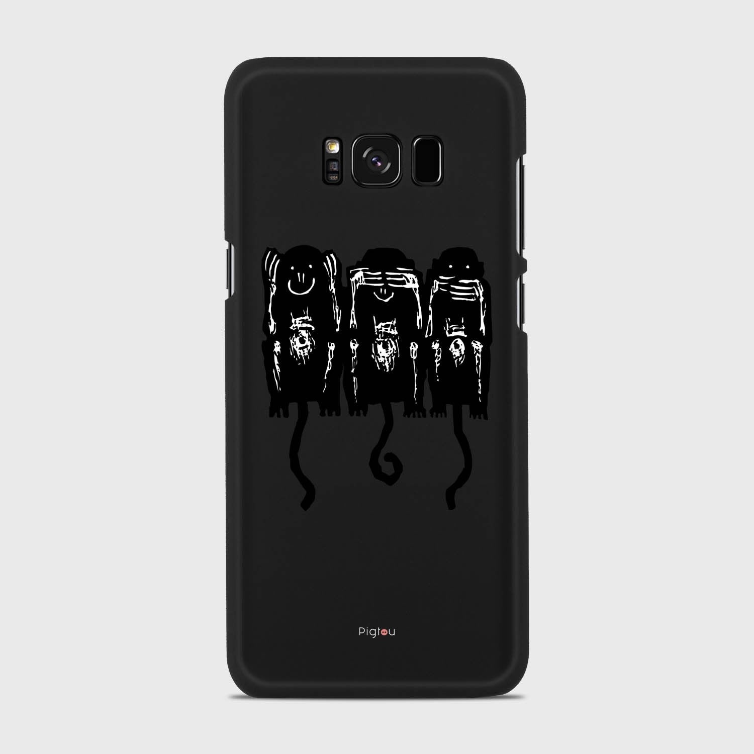 THREE MONKEYS Samsung Galaxy S8 Plus case - thin fit matte black (D76)