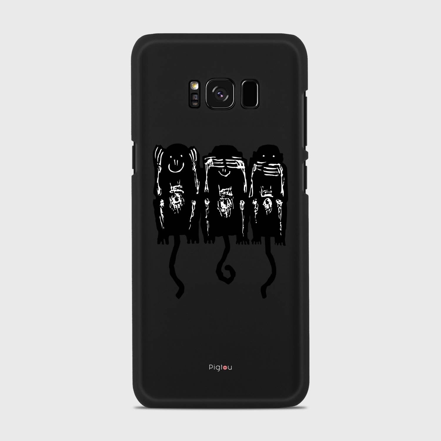 THREE MONKEYS Samsung Galaxy S8 case - thin fit matte black (D76)
