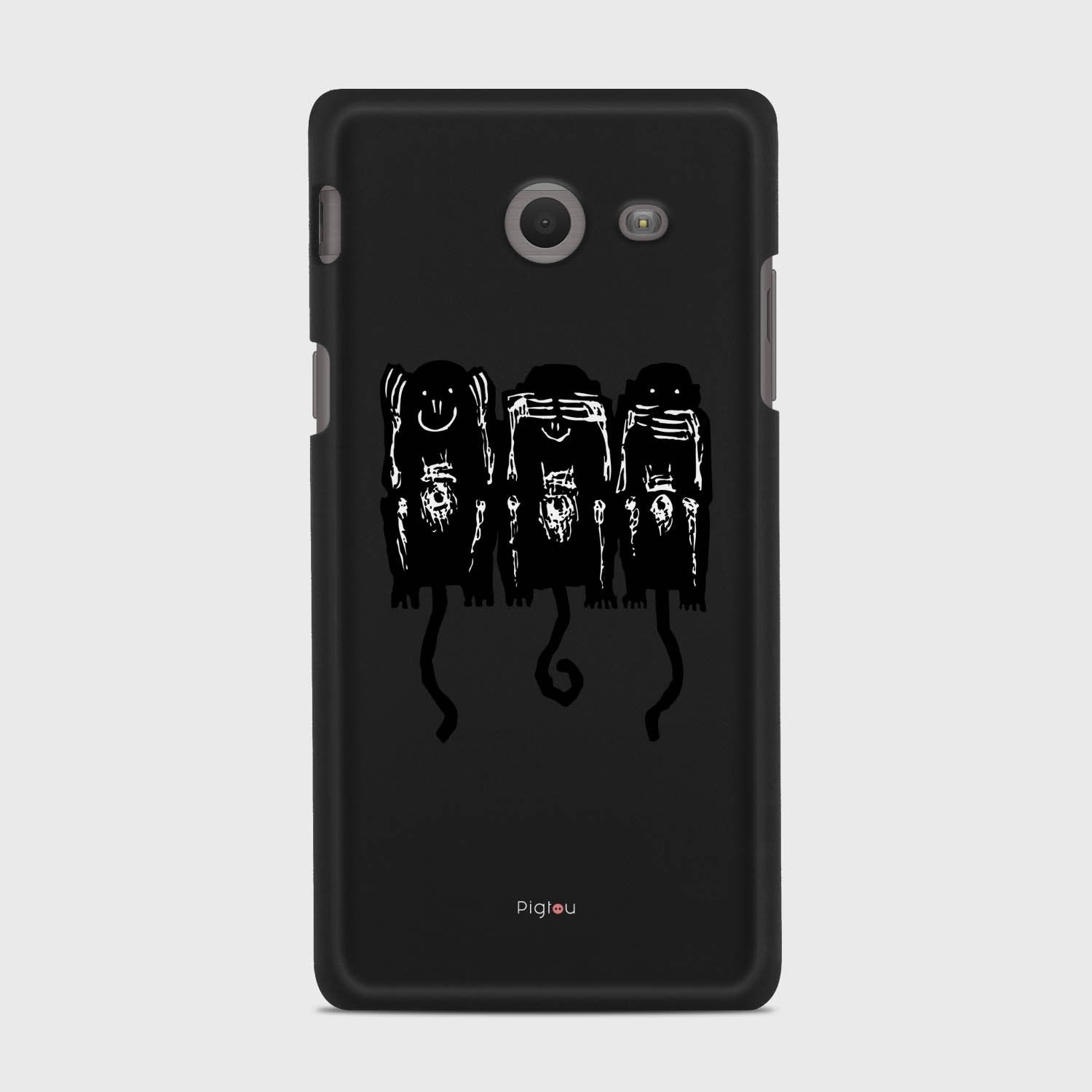 THREE MONKEYS Samsung Galaxy J5 (2017) Verizon case - thin fit matte black (D76)
