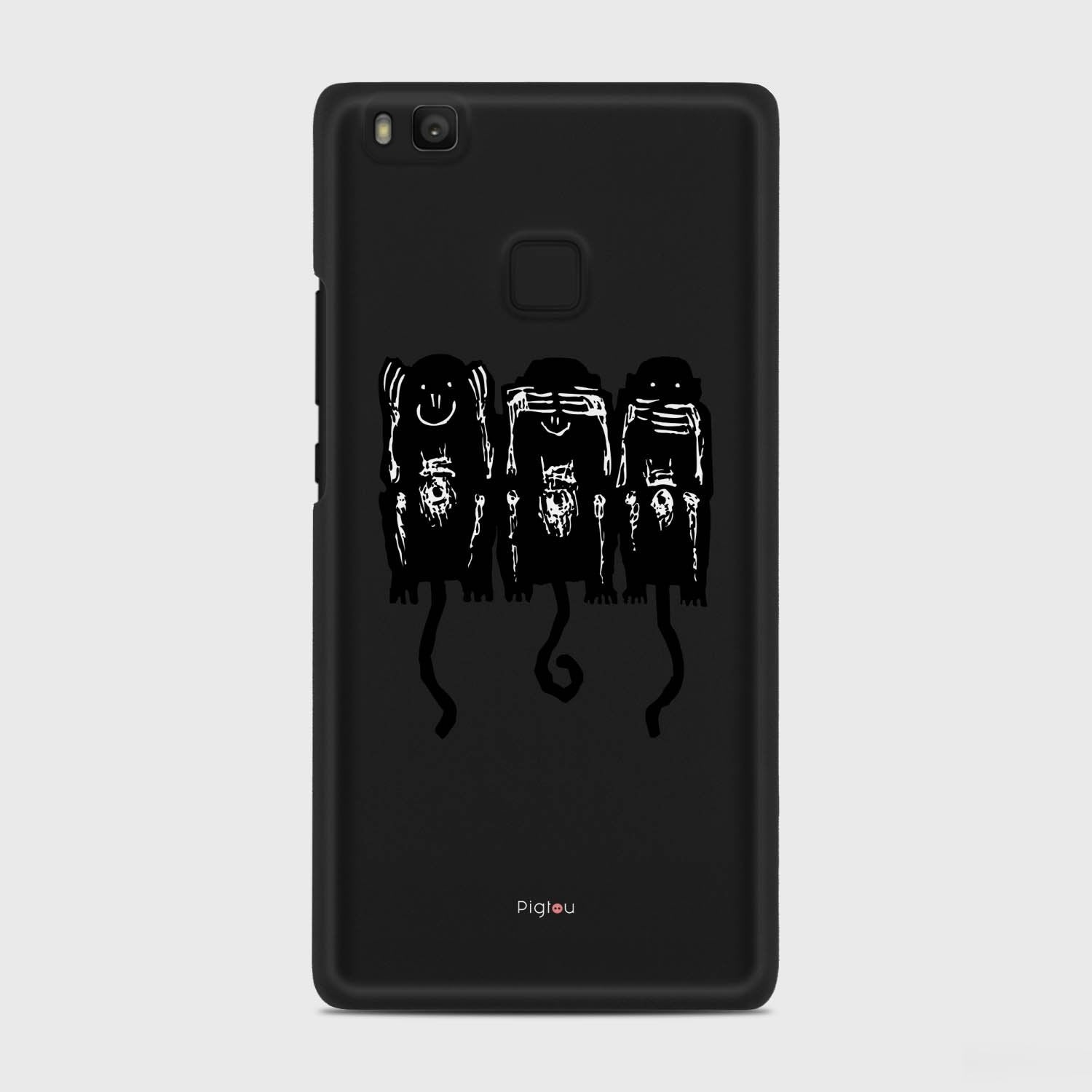 THREE MONKEYS Huawei P9 Lite case - thin fit matte black (D76)