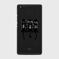 THREE MONKEYS Huawei P9 Lite case - thin fit matte black (D76)