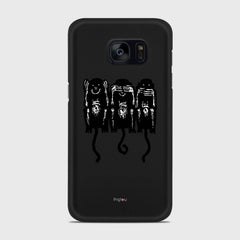 THREE MONKEYS Samsung Galaxy S7 case - thin fit matte black (D76)