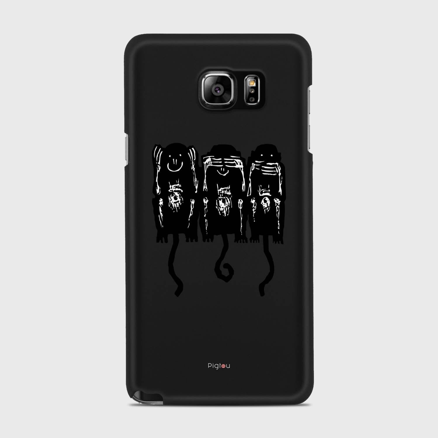 THREE MONKEYS Samsung Galaxy Note 5 case - thin fit matte black (D76)