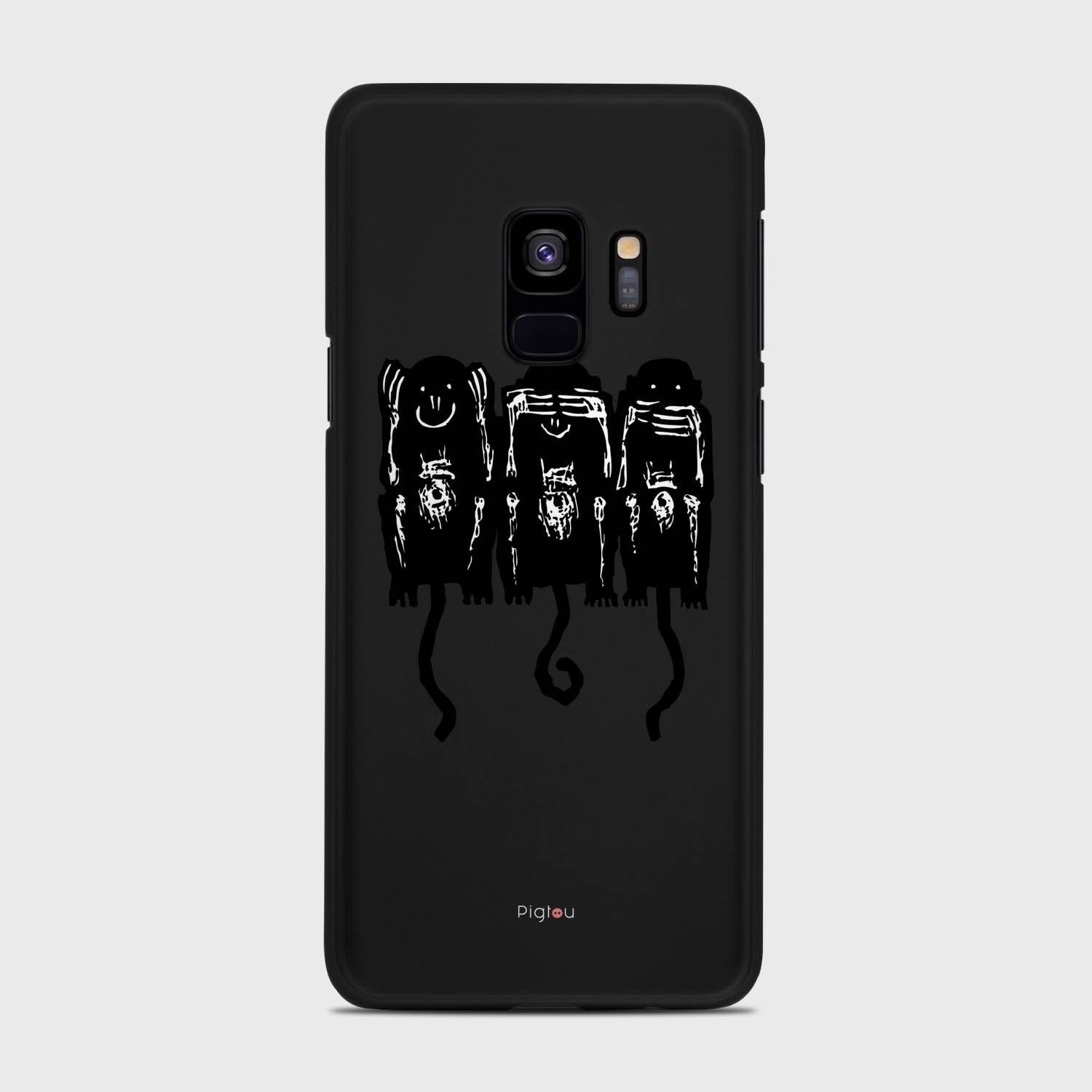 THREE MONKEYS Samsung Galaxy S9 case - thin fit matte black (D76)