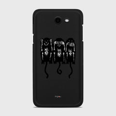 THREE MONKEYS Samsung Galaxy J7 (2017) Verizon case - thin fit matte black (D76)