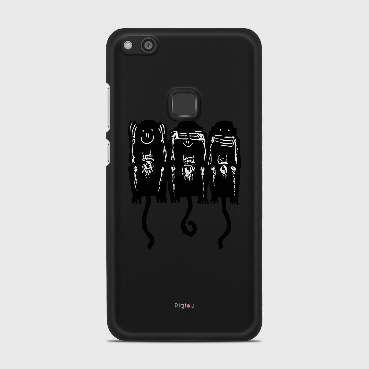 THREE MONKEYS Huawei P10 Lite case - thin fit matte black (D76)