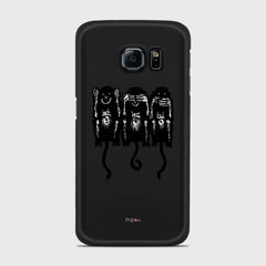 THREE MONKEYS Samsung Galaxy S6 Edge case - thin fit matte black (D76)