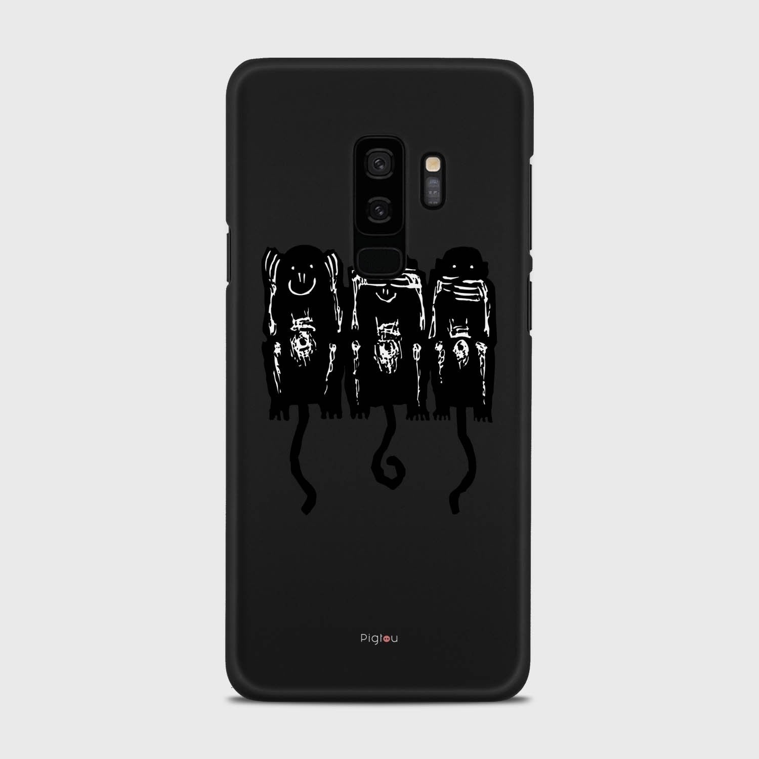 THREE MONKEYS Samsung Galaxy S9 Plus case - thin fit matte black (D76)