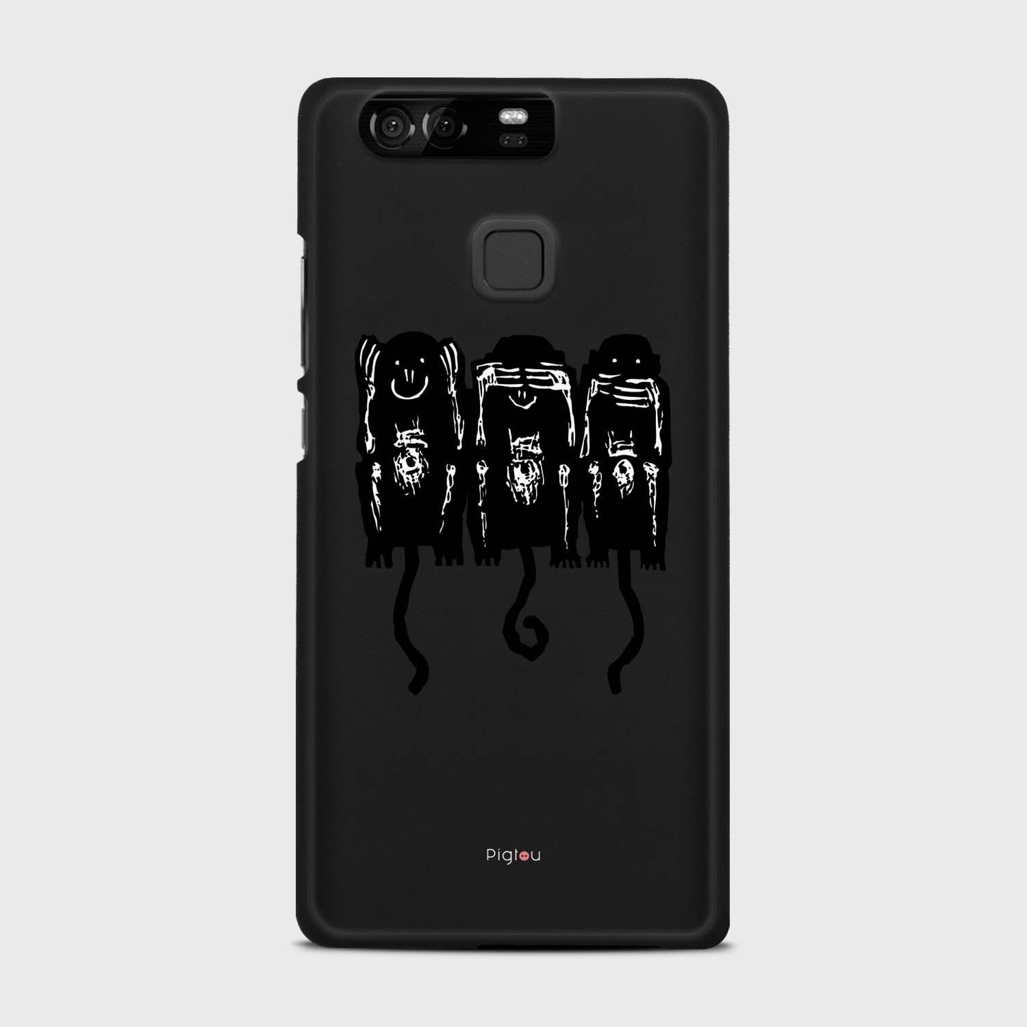 THREE MONKEYS Huawei P9 case - thin fit matte black (D76)