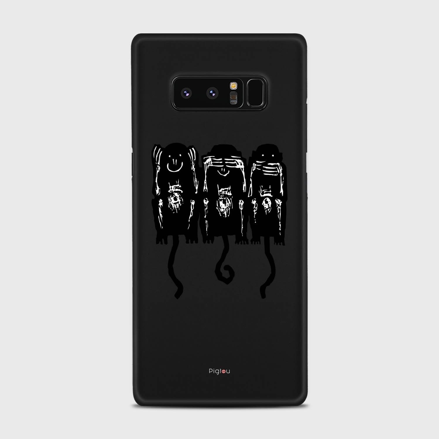 THREE MONKEYS Samsung Galaxy Note 8 case - thin fit matte black (D76)