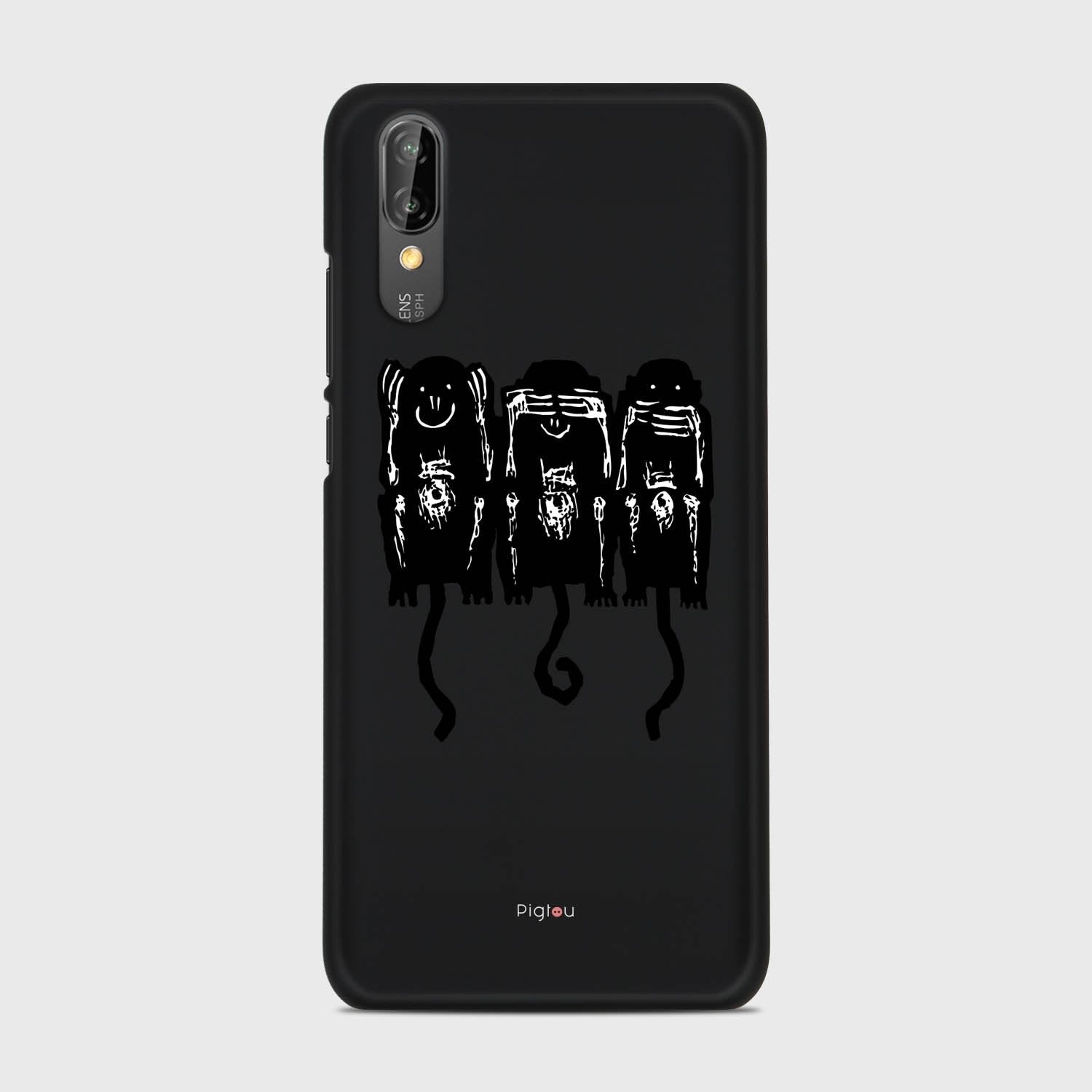 THREE MONKEYS Huawei P20 case - thin fit matte black (D76)