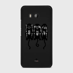 THREE MONKEYS HTC U11 case - thin fit matte black (D76)