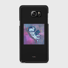 LUNAR CAT Samsung Galaxy Note 5 case - thin fit matte black (D77)