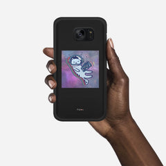 LUNAR CAT Samsung Galaxy S7 case - thin fit matte black (D77)